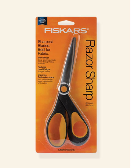 Fiskars Razor-edge Softgrip Scissors, 8 Inch, Black