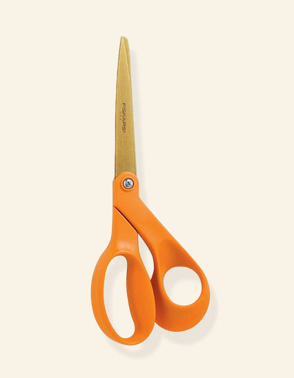 Fiskars 8-Inch Titanium Scissors, Offset Handle Grip