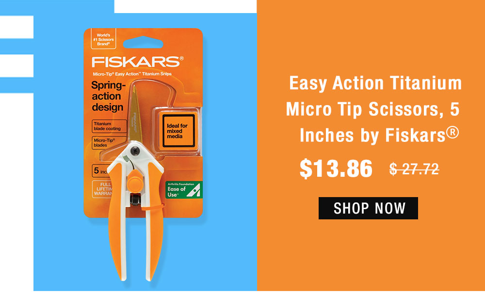 Fiskars Easy Action Titanium Micro Tip Scissors 5 Inch